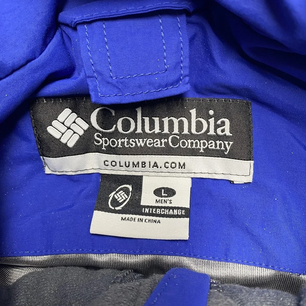 Columbia Jacket Mens‎ Large Blue Omni-Tech Whirlibird 3-in-1 Ski Snow Waterproof